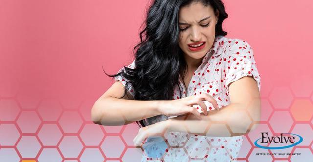 Hard Water on Skin Causes Dryness Woman Scratching Arm